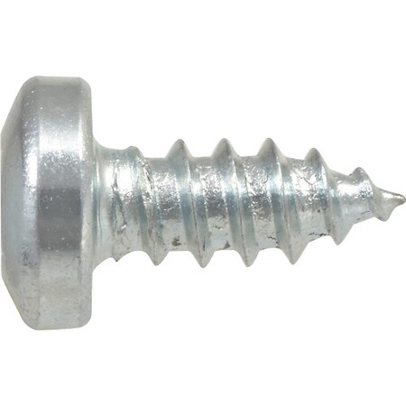 Screw, #6 Thread, 1/2 In L, Pan Head, Square Drive, Sharp Point, Steel, Zinc, 100 PK